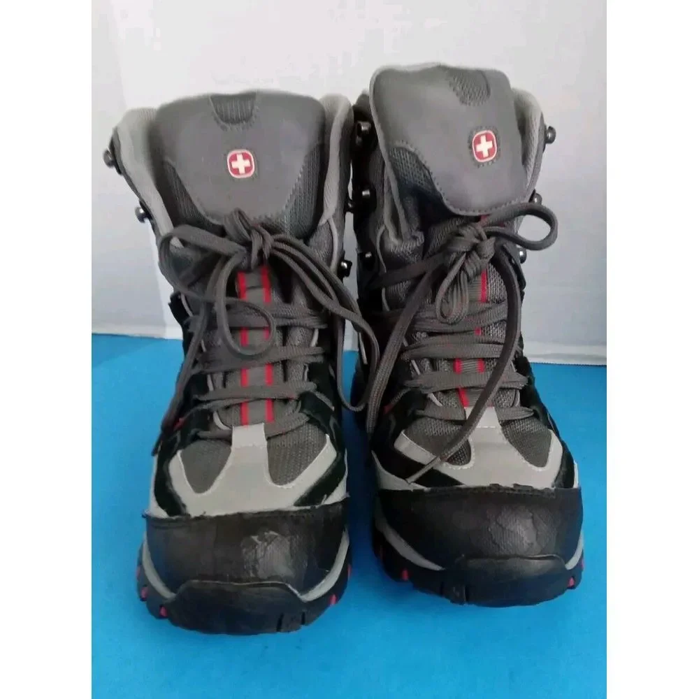 Swiss Military Waterproof Hiking Boot Grey Black Outdoor Adventure Trekking Shoe